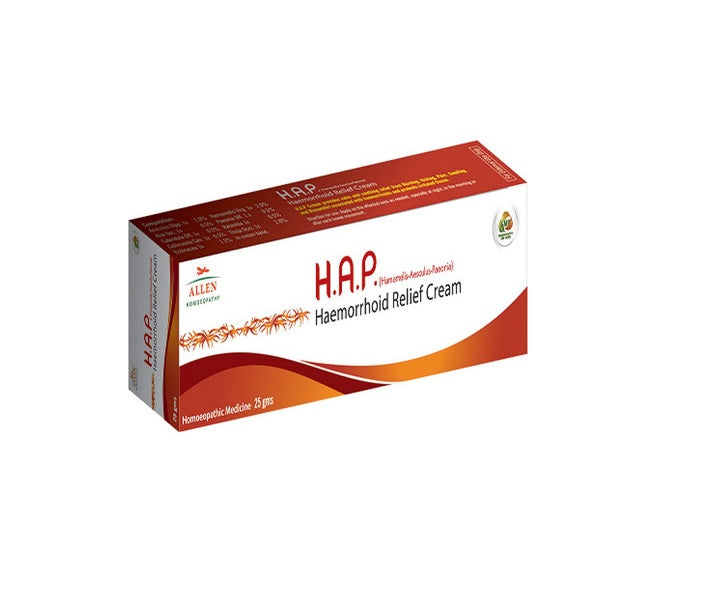 Allen Homeopathy HAP (Hamamelis Aesculus Paeonia) Cream, Piles relief