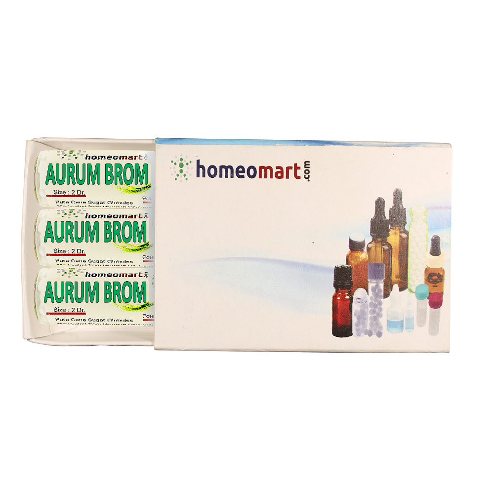 Aurum Bromatum Homeopathy 2 Dram Pills Box