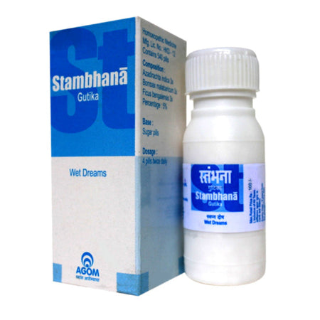 Prevent wet dreams & premature ejaculation naturally with Agom Stambhana Gutika. Ayurvedic pills for semen retention & male vitality. No side effects.