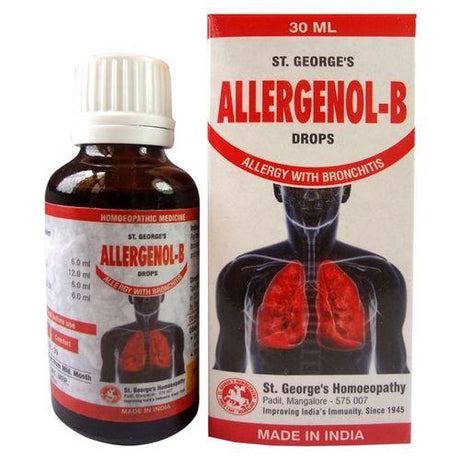 Relieve bronchitis, spasmodic cough, mucus buildup & breathlessness with Allegenol B Drops. Natural lung support.