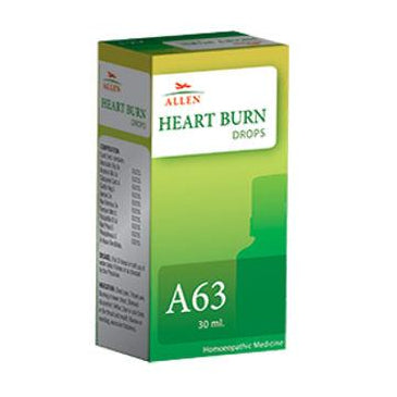 Allen A63 homeopathy Heart Burn Drops packing