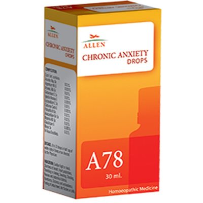 Allen A78 Drops offer natural relief from chronic anxiety, palpitations, and restlessness. Fast-acting homeopathic calm support without side effects.