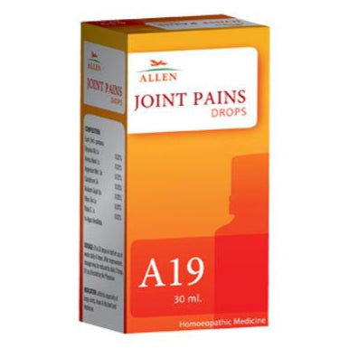 Allen A19 Joint Pains Drops offer natural homeopathic relief for arthritis, improving mobility and flexibility