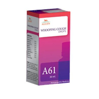 Relieve spasmodic cough, mucus congestion & whooping breath with Allen A61 homeopathy drops.