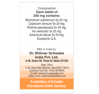 Schwabe Alpha Acid Tablets homeopathy ingredients list