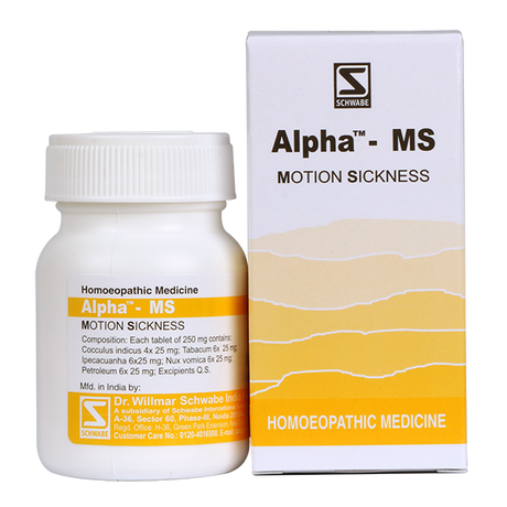 Schwabe Alpha MS homeopathy Tablets for Vertigo, Motion sickness (vomiting, nausea)