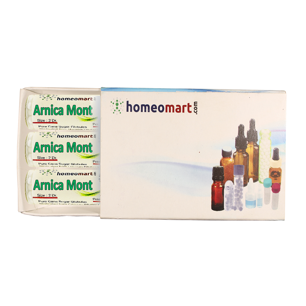 Homeopathy Arnica mont 2 Dram Pills Box