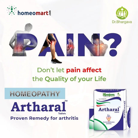 Experience true relief with Artharal Homeopathy Tablets – a powerful blend of natural homeopathic ingredients designed to reduce inflammation, ease stiffness, and restore joint mobility