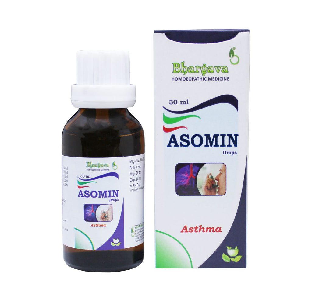 Asomin Minims Homeopathic drops, asthma, difficulty in a breathing and suffocative cough.
