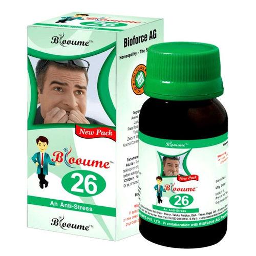 Blooume 26 Nervosan is an anti stress homeopathic medicine. for nervousness, insomnia, nervous exhaustion and neurasthenia.