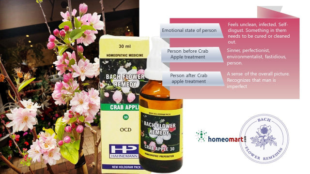 Feel emotionally clean with Bach Flower Crab Apple. Supports self-image, removes emotional toxins, and restores inner balance. Safe and non-habit forming.