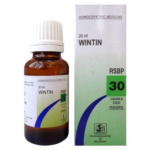 Bhargava No. 30 Wintin Drops (30ml) relieves cough, cold, nasal congestion & throat irritation. A natural homeopathic remedy for upper respiratory infections