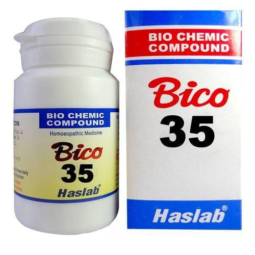 Haslab BICO 35 Tablets, BICO 35 Tablets, Haslab biochemic tablets, pregnancy biochemic tablets, Schuessler tissue salts pregnancy, Kali Phos Mag Phos Ferrum Phos tablets, pregnancy support homeopathy, uterine support biochemic,
