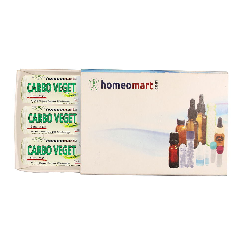 Homeopathy Carbo Vegetabilis 2 Dram Pills Box