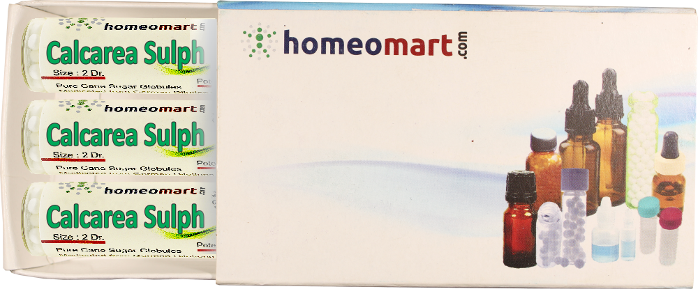 Calcarea sulphurica Homeopathy 2  dram Pills Box