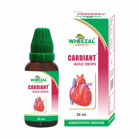 Wheezal Homeopathy Cardiant Gold Drops, Chest pain, heart attack