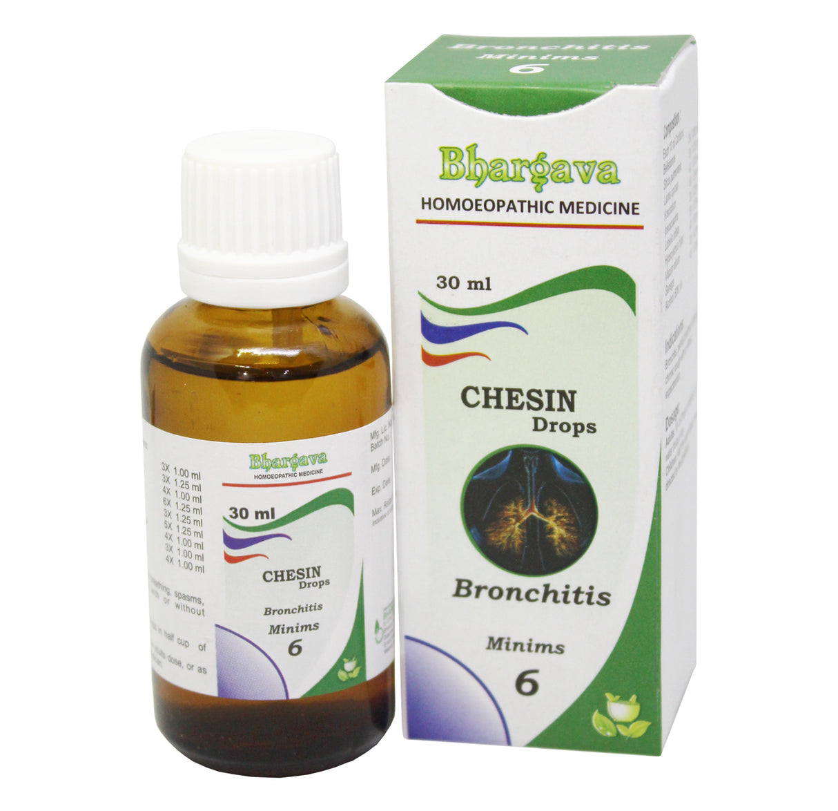 Chesin Minims, Acute and Chronic Bronchitis, painful breathing.