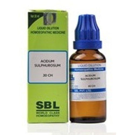 SBL Acidum Sulphurosum Homeopathy Dilution 6C, 30C, 200C, 1M