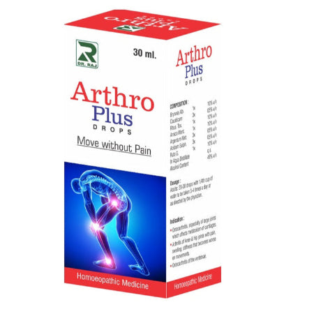 Dr Raj Arthro Plus Homeopathy Drops for Osteoarthritis, Arthritis of Knee, Hip & joints