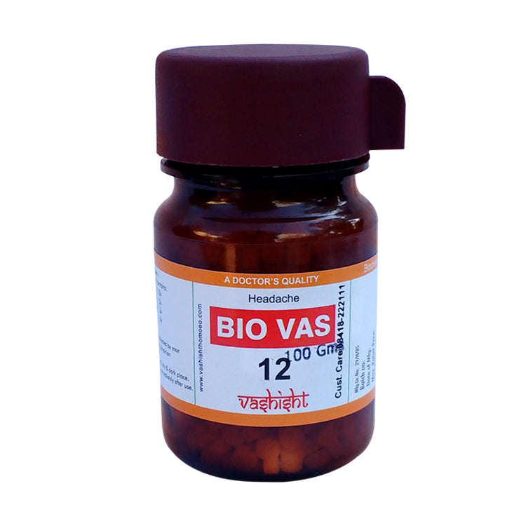 Dr.Vashisht Biocombination Bio Vas 12 (BC12), Headache Medicine in Homeopathy