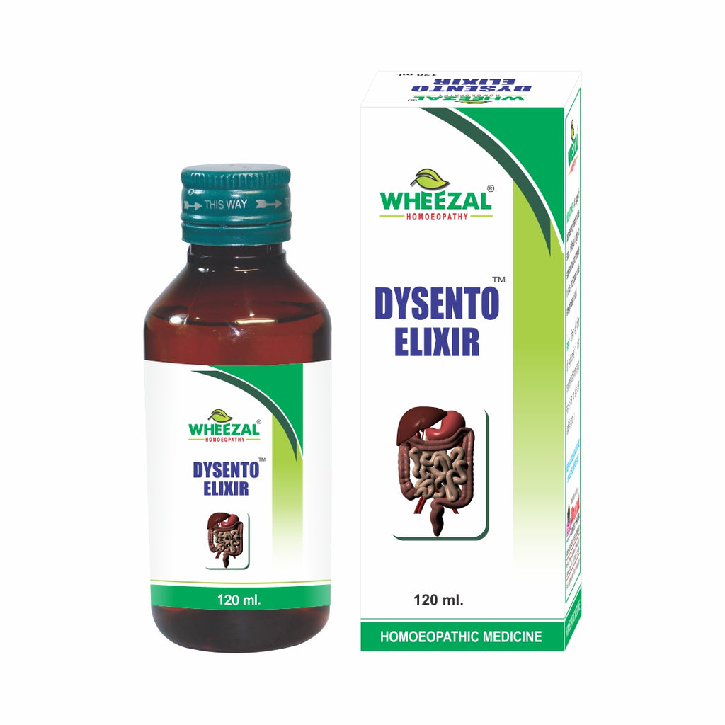 Wheezal Homeopathy Dysento Elixir Syrup for Diarrhoea, Dysentery. Amoebiasis