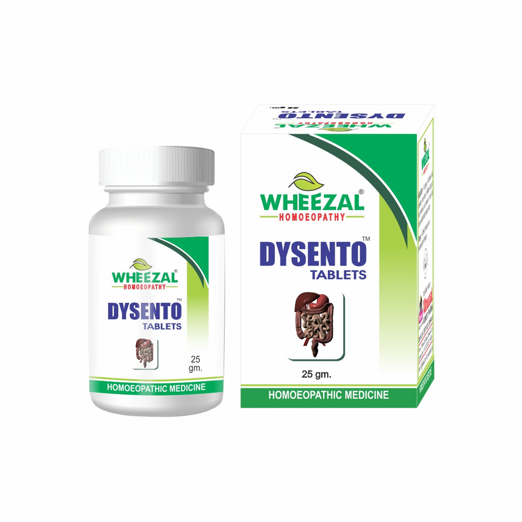 Wheezal Homeopathy Dysento Tablets Homeopathy Remedy, Diarrhea, Dysentery