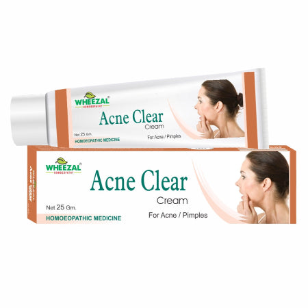 Wheezal Acne Clear Cream treats acne, blackheads, and skin irritation using homeopathic herbs. Heals blemishes and promotes clear, healthy skin.