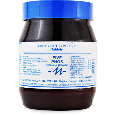 SBL Five Phos Tablets 500 Gms pack for nerve & brain tonic for anemia, general debility 15% Off