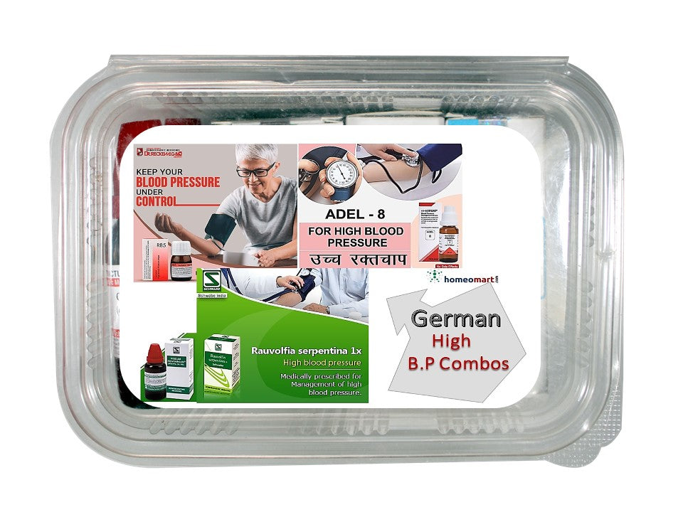 German Homeopathic medicines for high blood pressure hypertension Dr Reckeweg R85 Adel 8 co-Hypert Schwabe viscum pertarkan rauvolfia serp 1x tablets 