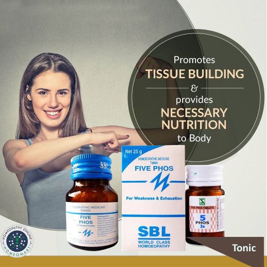 Fuel your focus and fight fatigue with SBL Five Phos Tablets—a powerful blend of five essential tissue salts that energize your nerves, sharpen your memory, and accelerate post-illness recovery. Natural strength, the homeopathic way.