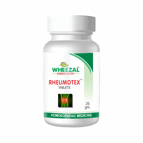 Wheezal Homeopathy Rheumotex Tablets for Back Pain, Arthritis, Gout