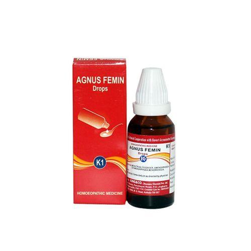 King & Co Agnus Femin K1 Drops for Menstrual Disorders, Amenorrhoea, Dysmenorrhoea
