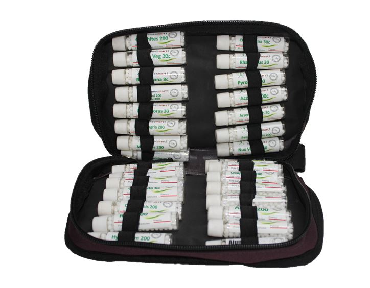 Homeopathy Cold Flu Kit with 23 remedies in zip case