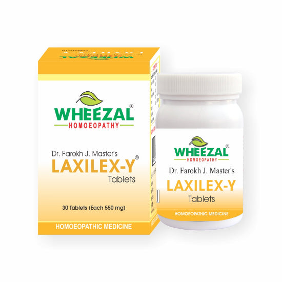 Wheezal Dr Farokh J M Homeopathy Laxilex-Y Tablets for Constipation, wheezal laxilex y tablets, laxilex y tablets, constipation tablets homeopathy, homeopathic medicine for constipation, bowel regulator tablets, tablets for hard stools, chronic constipation treatment, homeopathic laxative tablets,