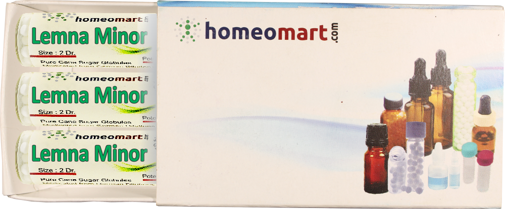 Lemna Minor Homeopathy medicated pills box