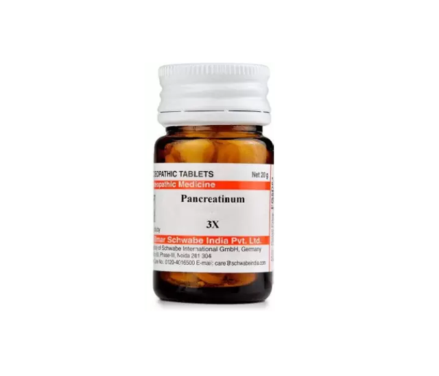Schwabe Pancreatinum Trituration 3X, 6X Tablets for pancreatic disorders- 6X 20gm