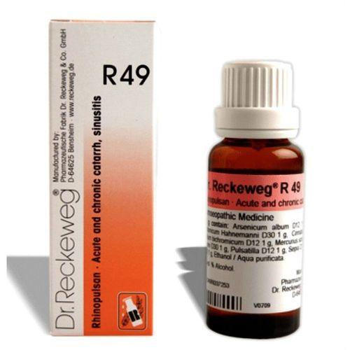 Dr.Reckeweg R49 homeopathy drops for acute Sinusitis, Catarrh, Polypus,