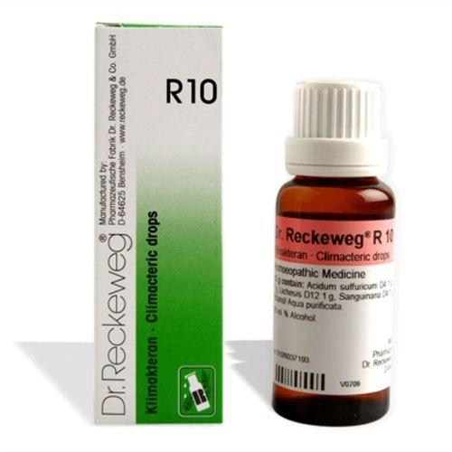 Dr.Reckeweg R10 Climacteric drops for Irregular menstruations, Leucorrhoea, Flushes of heat