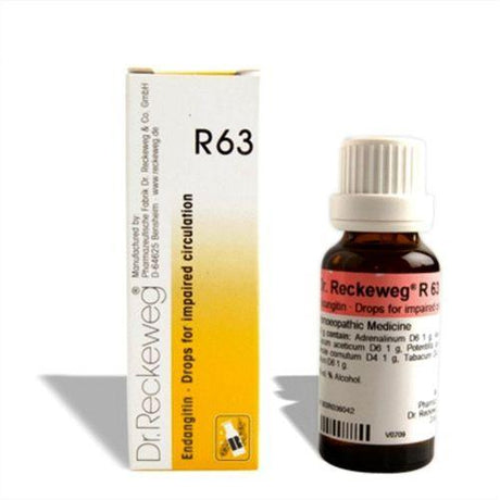 R63 homeopathy drops for poor Blood circulation, Cramps, Muscular Spasms