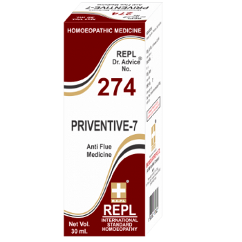 Combat flu, cold, and viral symptoms with REPL 274 drops. A homeopathic formula for fever, fatigue, sneezing, throat pain, and seasonal flu relief.