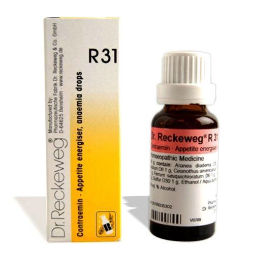 Reckeweg R31 Homeopathy Drops help combat anemia, increase hemoglobin, and improve appetite. Supports liver and spleen health