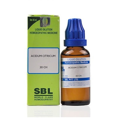 SBL Acidum Citricum Homeopathy Dilution 6C, 30C, 200C, 1M, 10M, CM