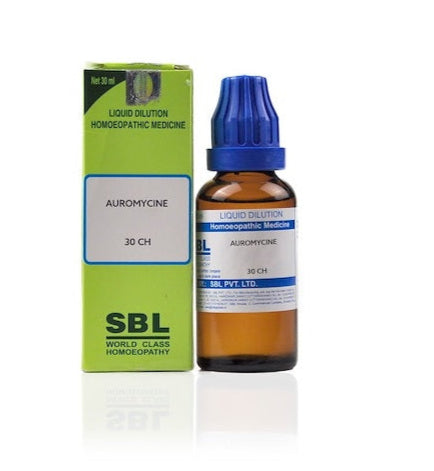 SBL Auromycine Homeopathy Dilution 6C, 30C, 200C, 1M, 10M in 30ml