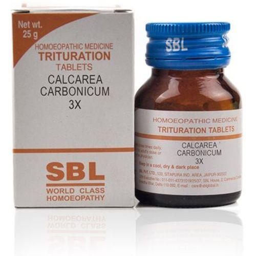 SBL Calcarea Carbonicum 3x Homeopathy Trituration Tablets