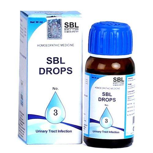 SBL Drops No 3 for Urinary Tract Infection Burning in urine Dripping of urine Urging of urine Burning in bladder Pain while passing urine