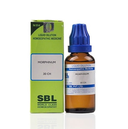 SBL Morphinum Homeopathy Dilution 6C, 30C, 200C, 1M, 10M, CM