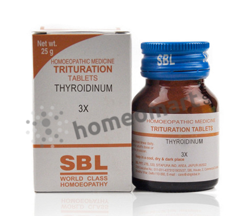 SBL Thyroidinum 3X, 6X homeopathy Trituration tablets for Thyroid problems
