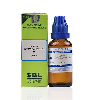 SBL Acidum Acetylsalicylicum Homeopathy Dilution 6C, 30C, 200C, 1M, 10M, CM