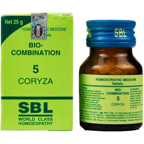 Get natural relief from coryza, sneezing, nasal congestion, and fever with SBL Bio-Combination No. 5.