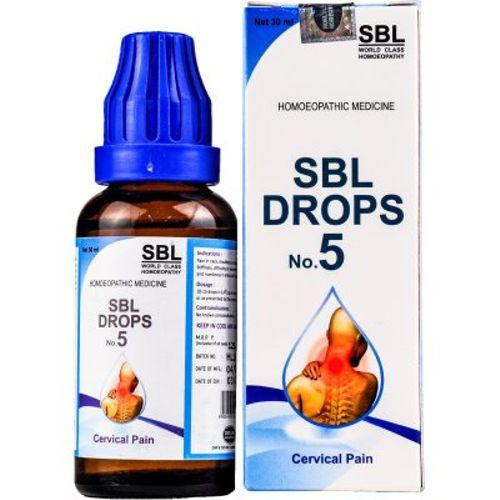 SBL Drops No.5 provides quick relief from cervical pain, neck stiffness, and associated symptoms like vertigo and numbness.